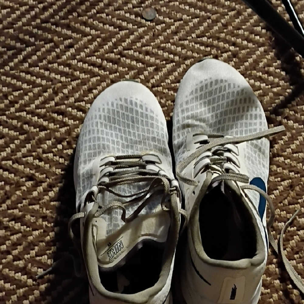 Nike Men's White and Gray Athletic Shoes